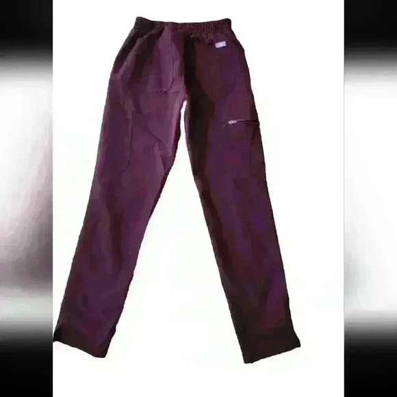 FIGS Livingston Womens XXS/P   Technical Collection Scrub Pants Burgundy - Picture 2 of 4